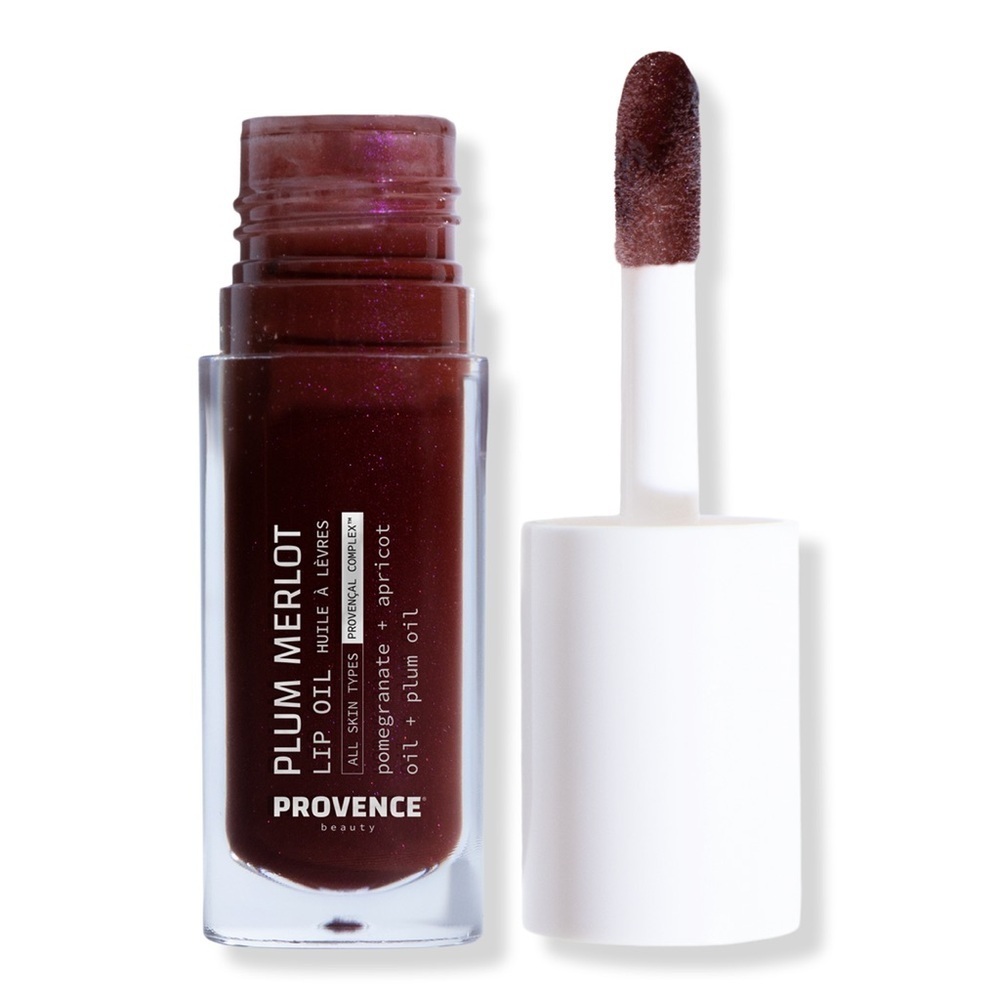Provence Beauty Tinted Glacé Hydrating Lip Oil – Plum Merlot – 0.2 fl oz / 6 ml